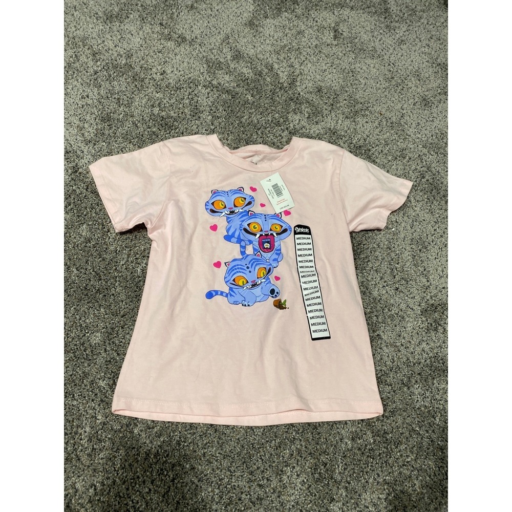 Netflix K-Pop Demon Hunters Pink Graphic T-Shirt Kids Size Medium M New